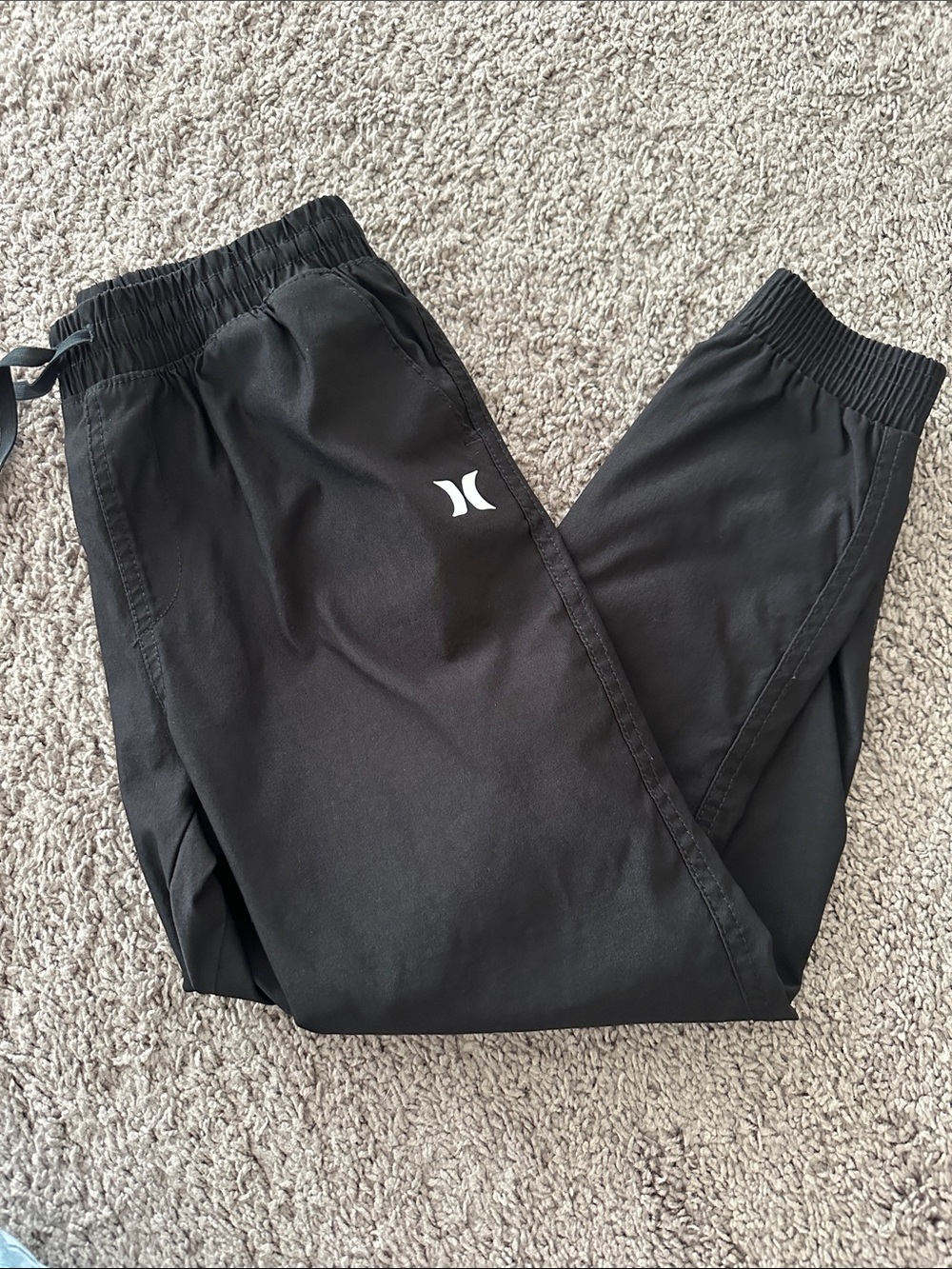 Hurley Black Kids Jogger Pants with White Logo